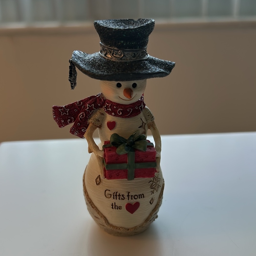 Snowman Figurine, Birch Hearts Collection #81016 Christmas Collectible